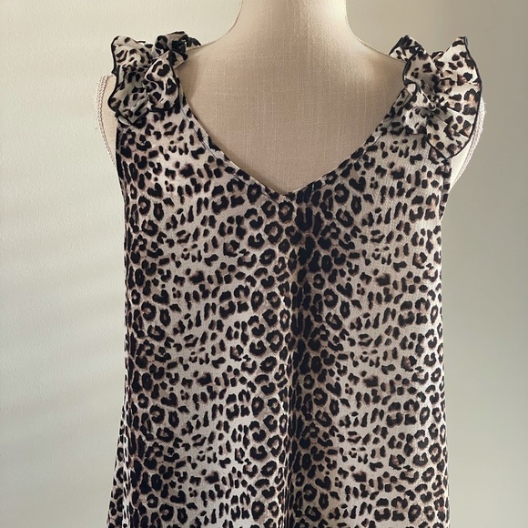 ee:some Leopard Print Tank Ruffled Shoulders - Picture 4 of 10